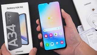 Samsung Galaxy A34 5G Unboxing, Hands On &amp; First Impressions! (Awesome Graphite)